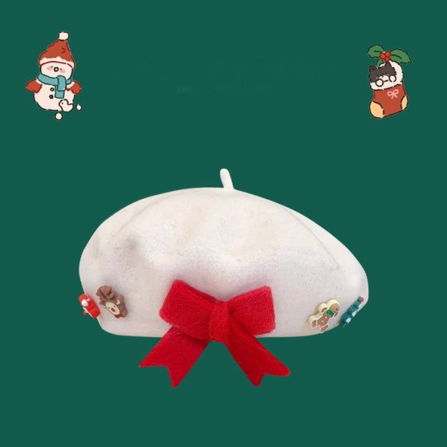 Winter Cashmere Christmas Beret Hat For Women - Chic French Painter Artist Hats