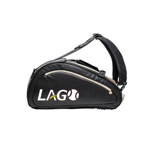 High-quality Black Leather Custom Logo Unisex Tennis Bag Padel racket