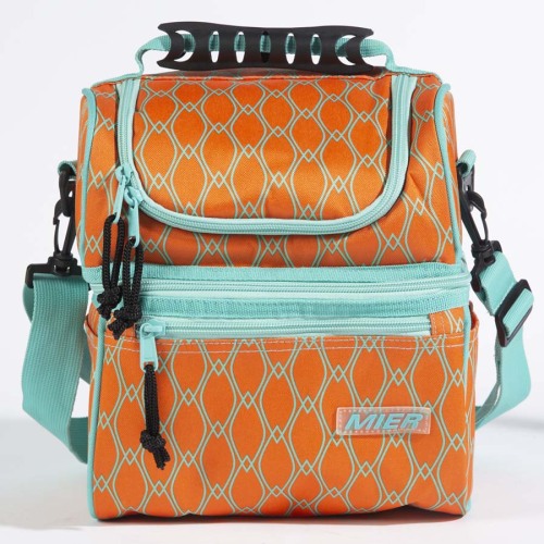 Hot Sell Aluminum Foil Insulated Thermal Lunch Cooler Bag with Side Pocket