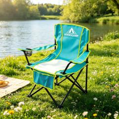 MSOD-9206 Camping Chair Portable Outdoor Chair with Side Pocket for Camping, Fishing, Beach