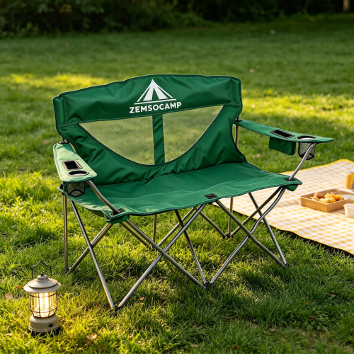 MSOD-9208 Twin Camping Chair Portable Outdoor Chair with Cup Holder for Camping, Fishing, Beach