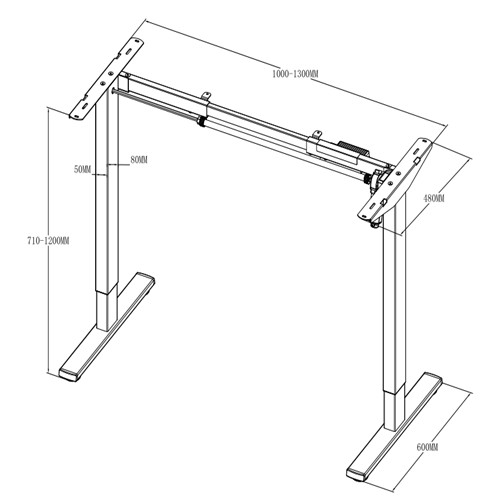 SM01-22R-W Electric Height Adjustable Sit-Stand Desk