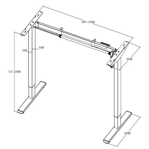 SM01-22R-B Electric Height Adjustable Sit-Stand Desk