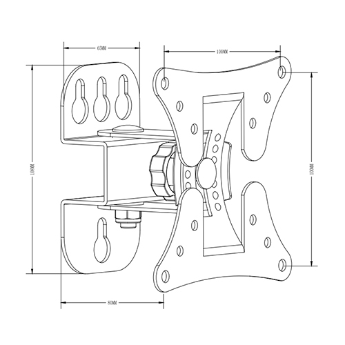 UCD-501 Economy Full-motion Wall Mount For most 13"-23" LED, LCD Flat Panel TVs