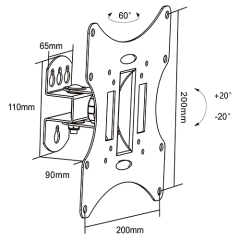 UCD-501A Economy Full-motion Wall Mount For most 13"-42" LED, LCD Flat Panel TVs