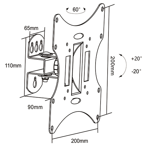 UCD-501A Economy Full-motion Wall Mount For most 13"-42" LED, LCD Flat Panel TVs