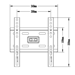 PLN08-22F Super Economy Fixed TV Wall Mount For most 13"-42" LED, LCD Flat Panel TVs