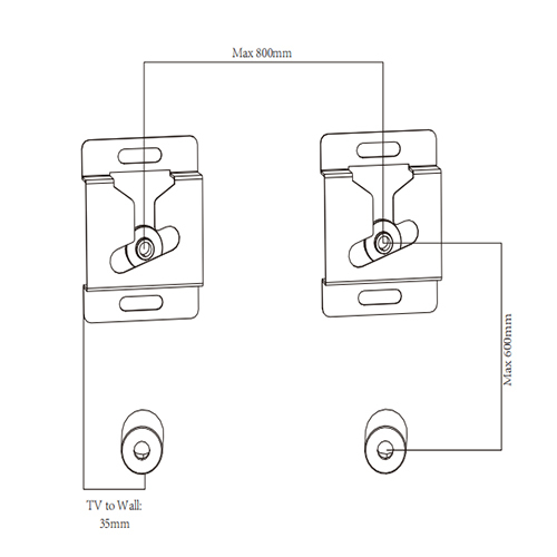 LED-02 Economy Ultra Slim Picture Style Wall Mounts For most 15"-80" LED, LCD Flat Panel TVs
