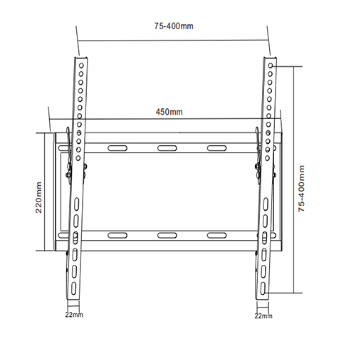 PLN07-44T Super Economy Tilt TV Wall Mount For most 26"-55" LED, LCD Flat Panel TVs