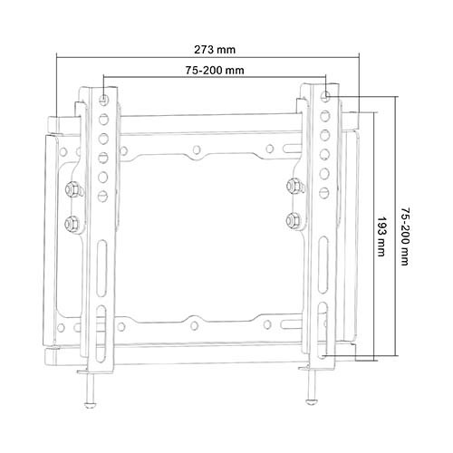 PLN07-22T Super Economy Tilt TV Wall Mount For most 13"-42" LED, LCD Flat Panel TVs
