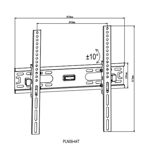 PLN08-44T Super Economy Tilt TV Wall Mount For most 26"-55" LED, LCD Flat Panel TVs