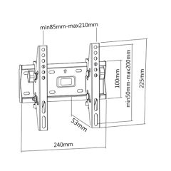 PLN08-22T Super Economy Tilt TV Wall Mount For most 13"-42" LED, LCD Flat Panel TVs