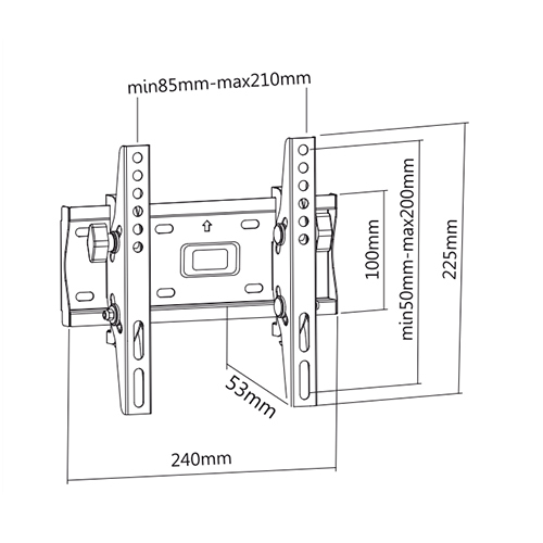 PLN08-22T Super Economy Tilt TV Wall Mount For most 13"-42" LED, LCD Flat Panel TVs