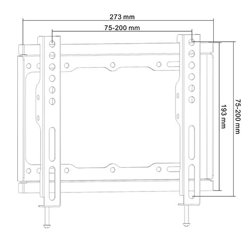 PLN07-22F Super Economy Fixed TV Wall Mount For most 13"-42" LED, LCD Flat Panel TVs