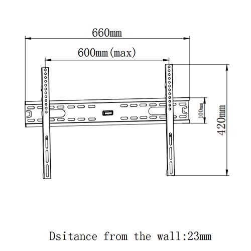 PLN08-46F Super Economy Fixed TV Wall Mount For most 37"-70" LED, LCD Flat Panel TVs