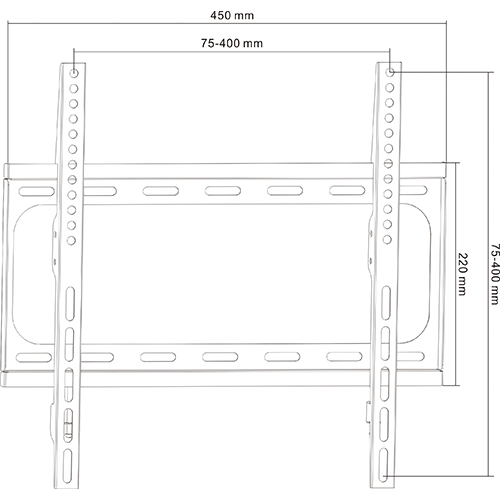 PLN07-44F Super Economy Fixed TV Wall Mount For most 26"-55" LED, LCD Flat Panel TVs