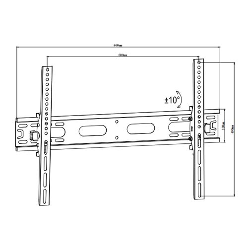 PLN08-46T Super Economy Tilt TV Wall Mount For most 37"-70" LED, LCD Flat Panel TVs