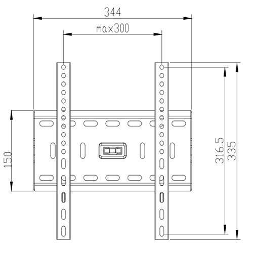 PLN34-33F Classic heavy-duty Fixed Curved & Flat Panel TV Wall Mount For most 13"-47" curved & flat Panel TVs