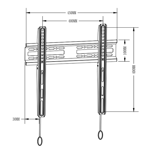 PLN09-44F Super Economy Fixed TV Wall Mount For most 26"-55" LED, LCD Flat Panel TVs