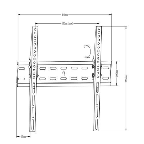 PLN25-44T Super Economy Tilt TV Wall Mount For most 26"-55" LED, LCD Flat Panel TVs