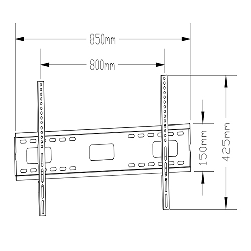 PLN34-48F Classic heavy-duty Fixed Curved & Flat Panel TV Wall Mount For most 42"-85" curved & flat Panel TVs