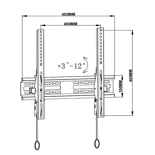 PLN09-44T Super Economy Tilt TV Wall Mount For most 26"-55" LED, LCD Flat Panel TVs