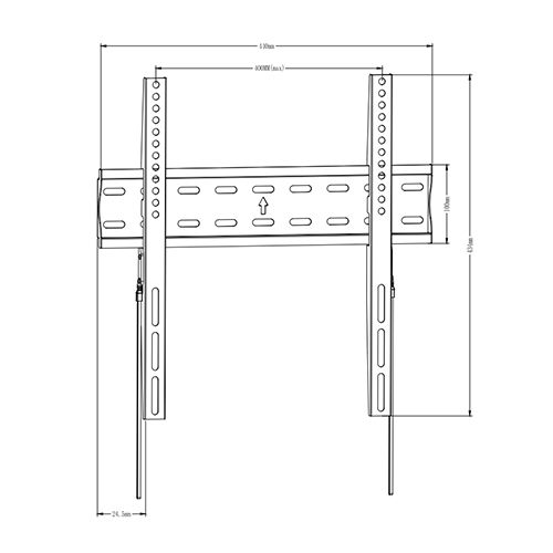 PLN25-44F Super Economy Fixed TV Wall Mount For most 26"-55" LED, LCD Flat Panel TVs