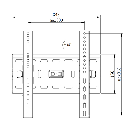 PLN34-33T Classic heavy-duty Tilt Curved & Flat Panel TV Wall Mount For most 13"-47" curved & flat panel TVs
