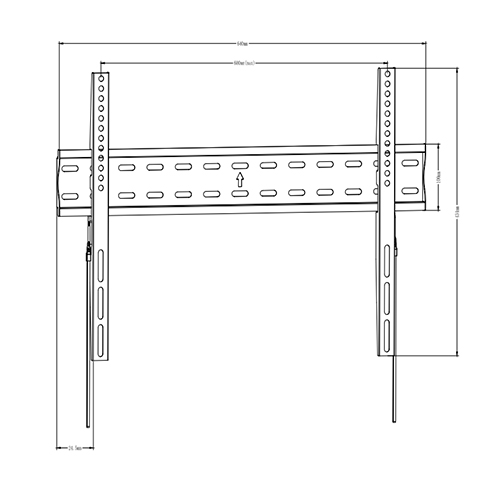 PLN25-46F Super Economy Fixed TV Wall Mount For most 37"-70" LED, LCD Flat Panel TVs