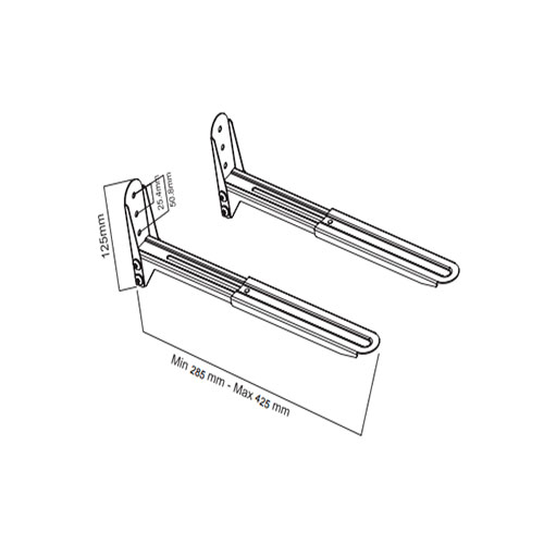 MC-02 Adjustable Easy-Fixed Wall Mount Support Microwave Oven up to 40kgs/88lbs