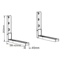 MC-01 Adjustable Easy-Fixed Wall Mount Support Microwave Oven up to 40kgs/88lbs