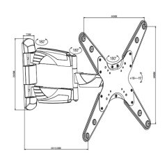 UPA39-443L Elegant Slim Full-motion Curved & Flat Panel TV Wall Mount For most 26"-55" curved & flat panel TVs