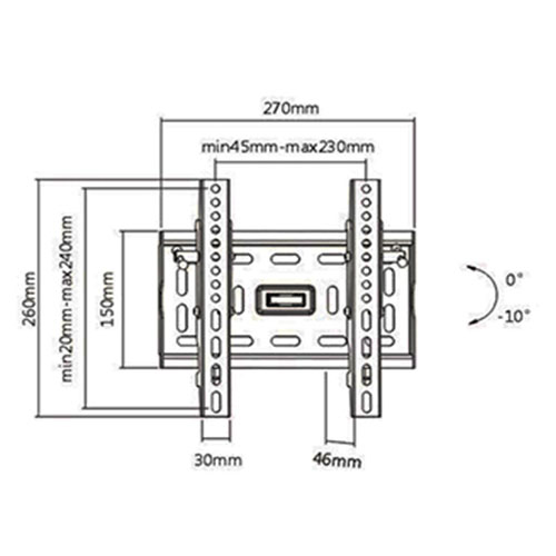 PLN34-22T Classic heavy-duty Tilt Curved & Flat Panel TV Wall Mount For most 13"-42" curved & flat panel TVs