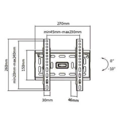 PLN34-22T Classic heavy-duty Tilt Curved & Flat Panel TV Wall Mount For most 13"-42" curved & flat panel TVs