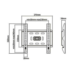 PLN34-22F Classic heavy-duty Fixed Curved & Flat Panel TV Wall Mount For most 13"-42" curved & flat Panel TVs