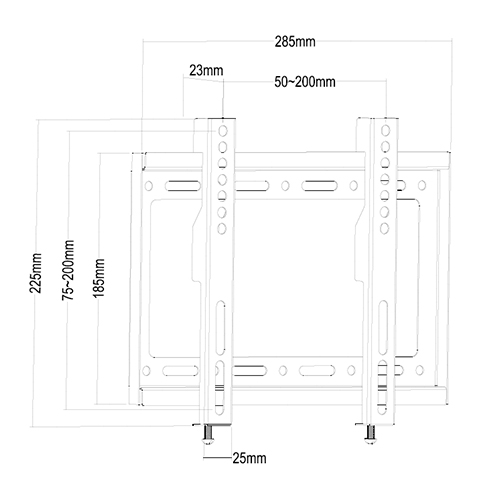 PLN55-22F Super Economy Fixed TV Wall Mount For most 13"-42" LED, LCD Flat Panel TVs