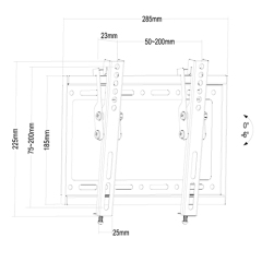 PLN55-22T Super Economy Tilt TV Wall Mount For most 13"-42" LED, LCD Flat Panel TVs