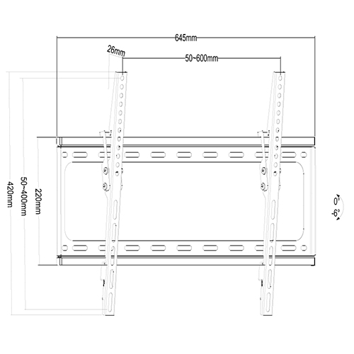 PLN55-46T Super Economy Tilt TV Wall Mount For most 37"-70" LED, LCD Flat Panel TVs