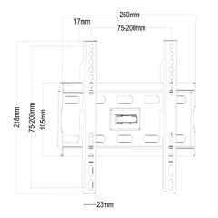 PLN56-22F Super Economy Fixed TV Wall Mount For most 13"-42" LED, LCD Flat Panel TVs