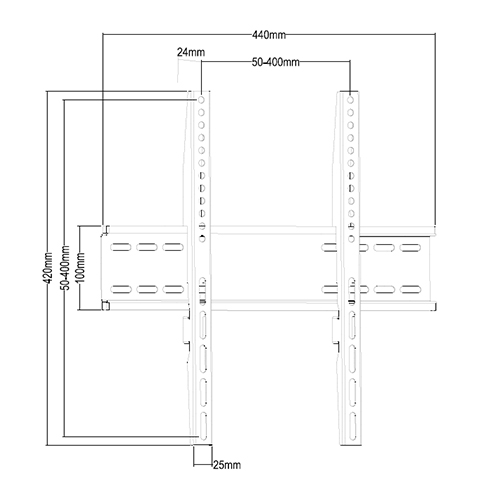 PLN56-44F Super Economy Fixed TV Wall Mount For most 26"-55" LED, LCD Flat Panel TVs