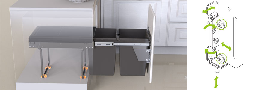 400MM Cabinet Waste Bin
