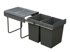 キャビネットに取り付けられたTekeyの基盤は組み込まれたPPの材料の台所のプラスチックゴミ箱のリサイクルの台所の廃棄物のゴミリリリリリサイクルキッチンゴミキャン