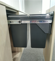Tekey Small Capacity Side Mounted Waste Bin Recycling Kitchen Pull Out Waste Bin Pull Out Bin Plastic Pull-Out Trash Can Storage Waste Container Built In Trash Can