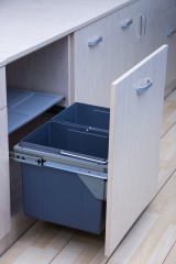 Tekey versteckte weiche schließen eingebaute Küche Schrank ziehen Recycling Schublade Mülleimer Mülleimer Mülleimer Schrank ziehen Mülleimer Küche Schrank Kunststoff Mülleimer Küche eingebaute Küche Mülleimer Kunststoff Pull-Out Müllbehälter für Küchensch