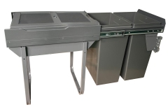 Cozinha armário embutido Pull-Out lixo lata Soft-fechamento lixo lixo lixo mobiliário Limbo de granito pode ser macio fechar lata de lixo latas de plástico armazenamento de cozinha necessidades de cozinha acessórios de cozinha Built-in Pull-Out lixeira