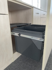 Tekey versteckte weiche schließen eingebaute Küche Schrank ziehen Recycling Schublade Mülleimer Mülleimer Mülleimer Schrank ziehen Mülleimer Küche Schrank Kunststoff Mülleimer Küche eingebaute Küche Mülleimer Kunststoff Pull-Out Müllbehälter für Küchensch