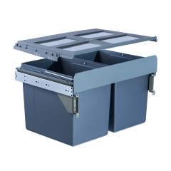 Tekey versteckte weiche schließen eingebaute Küche Schrank ziehen Recycling Schublade Mülleimer Mülleimer Mülleimer Schrank ziehen Mülleimer Küche Schrank Kunststoff Mülleimer Küche eingebaute Küche Mülleimer Kunststoff Pull-Out Müllbehälter für Küchensch