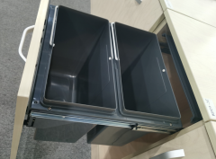 Tekey Small Capacity Side Mounted Waste Bin Recycling Kitchen Pull Out Waste Bin Pull Out Bin Plastic Pull-Out Trash Can Storage Waste Container Built In Trash Can