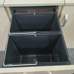 Tekey Small Capacity Side Mounted Waste Bin Recycling Kitchen Pull Out Waste Bin Pull Out Bin Plastic Pull-Out Trash Can Storage Waste Container Built In Trash Can