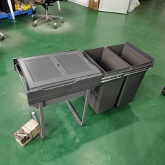 Cozinha armário embutido Pull-Out lixo lata Soft-fechamento lixo lixo lixo mobiliário Limbo de granito pode ser macio fechar lata de lixo latas de plástico armazenamento de cozinha necessidades de cozinha acessórios de cozinha Built-in Pull-Out lixeira